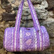 Sac tricot matelassé - Violet - Hauteur 20 cm Longueur 40 cm