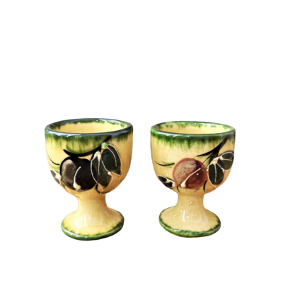 Duo Coquetier collection Olives de Provence 