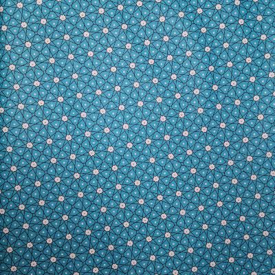 Tissu au mètre - Coton enduit - Céramique bleu - 160 cm de large