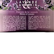 Trio bourse + savon + torchon brodé Lavande de Provence tissu organza