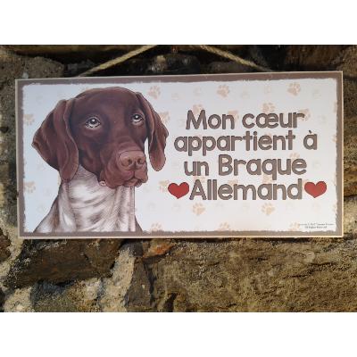 Plaque chien Braque Allemand
