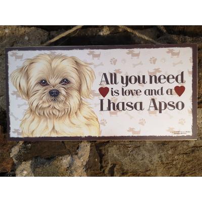 Plaque chien  Lhasa Apso
