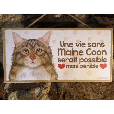 Plaque chat Maine coon