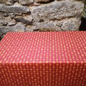 Tissu au mètre - Coton enduit - Cigalou rouge - 160 cm de large