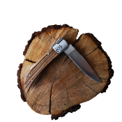 Couteau d'Art  Le Camarguais n° 10  manche manche  bois d'olivier
