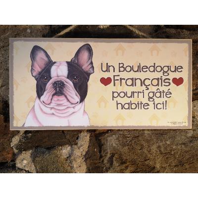 Plaque chien Bouledogue Français 