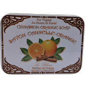 Boite  savon décoré  + savon 100 grs  de Provence Canelle orange