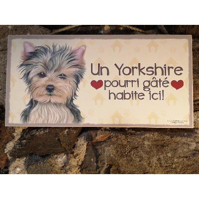 Plaque chien  Yorkshire