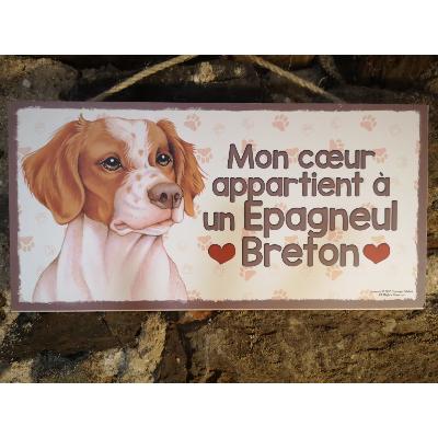 Plaque chien Epagnol Breton