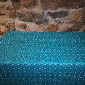 Tissu au mètre - Coton enduit - Céramique bleu - 160 cm de large