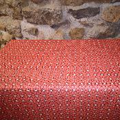 Tissu au mètre - coton enduit  céramique corail - 160 cm de large